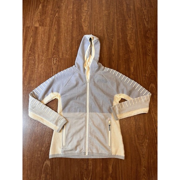 Smartwool Jacket Womens Large Intraknit Fleece Hoodie Full Zip Merino Wool Blue - Picture 1 of 8